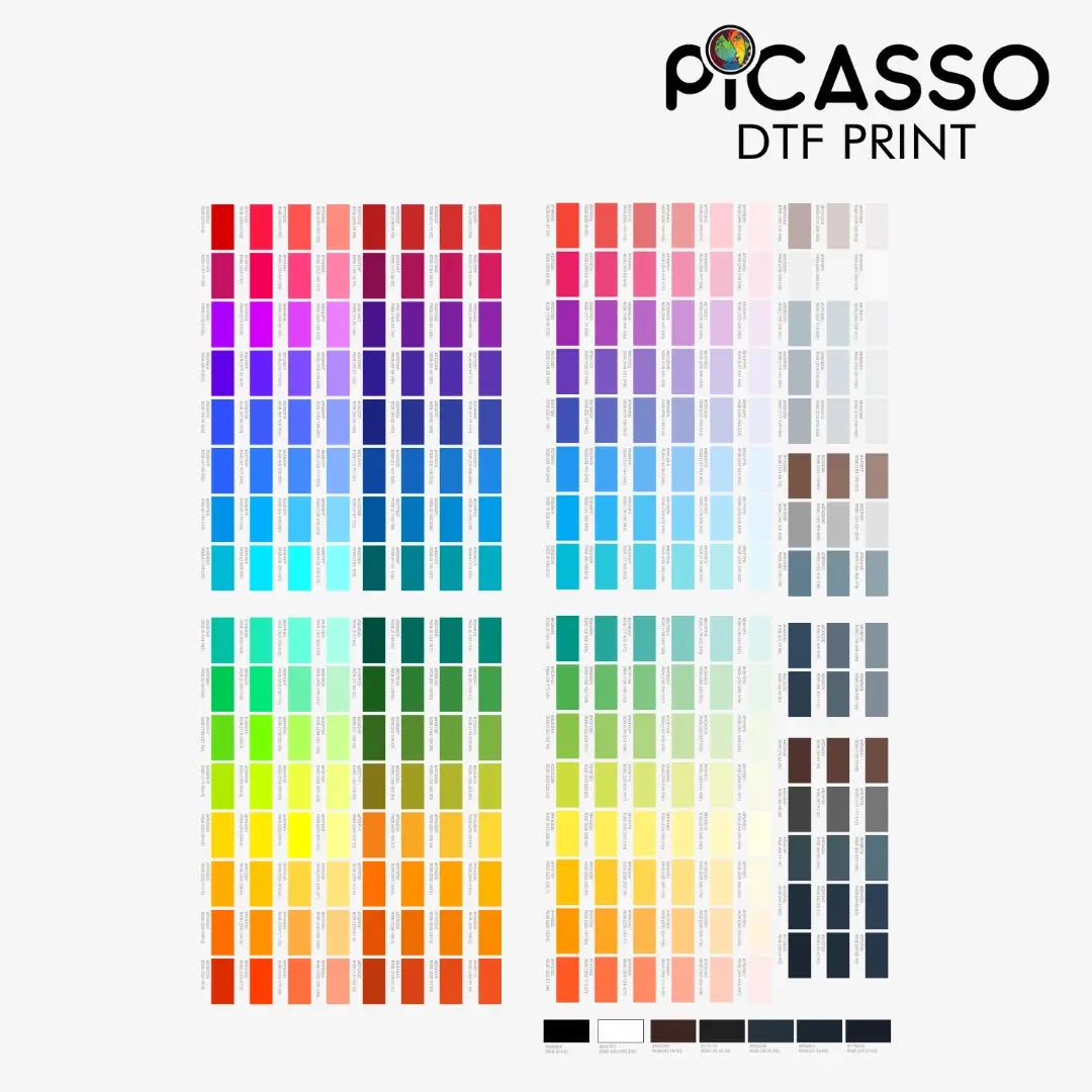 Picasso DTF Color Chart Picasso Print