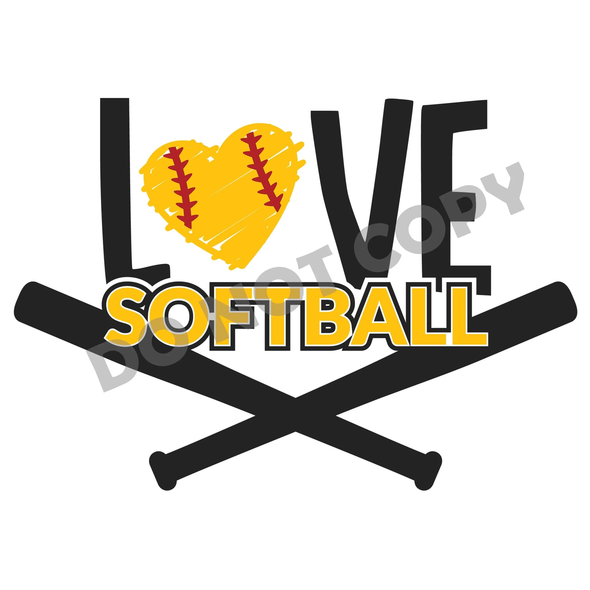 Love Softball -DTF Transfer - Picasso Print