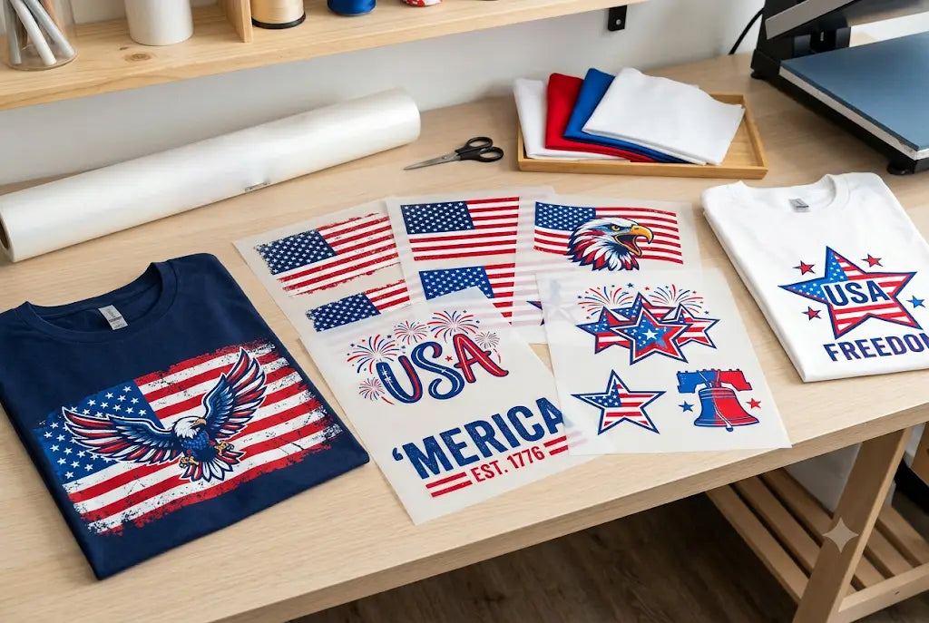4th of July DTF transfers: How to Buy Affordable Holiday Prints at Picasso Print DTF