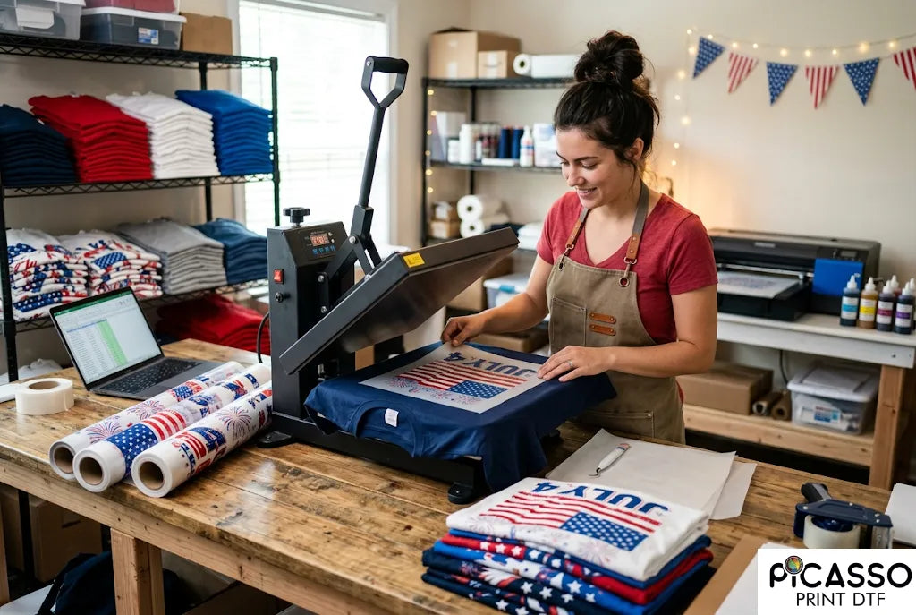 How to Launch a Profitable Shirt Business with 4th of July DTF Transfers