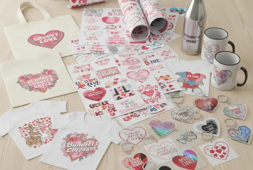 How to Use Wholesale Valentine’s Day DTF Transfers & UV DTF Transfers for a Diverse Product Range