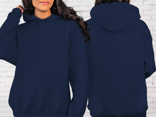 Gildan® 18500 Adult Hooded Sweatshirt Navy Picasso Print