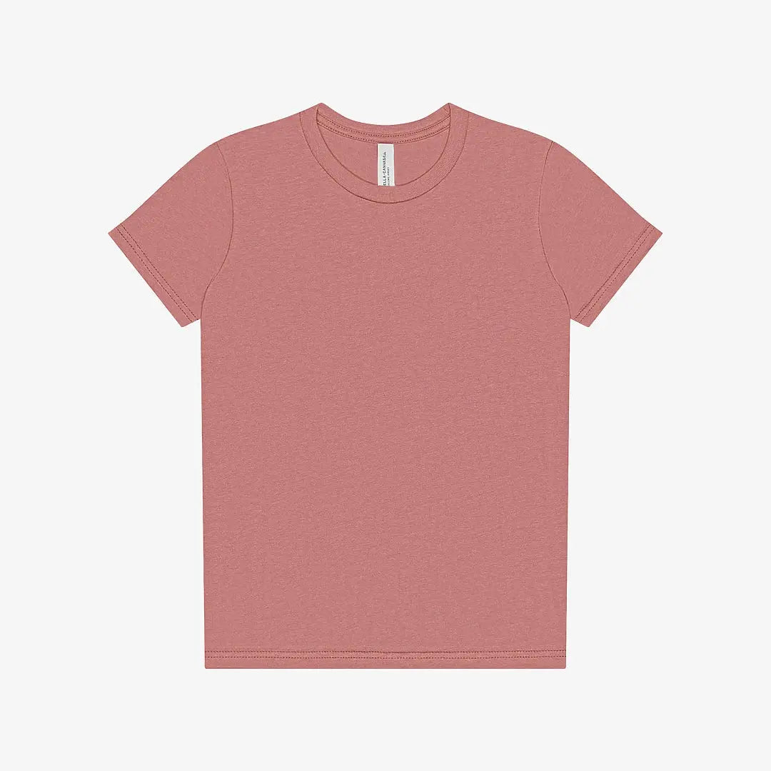 Bella + Canvas Youth Jersey Short Sleeve Tee - 3001Y Heather Mauve Picasso Print