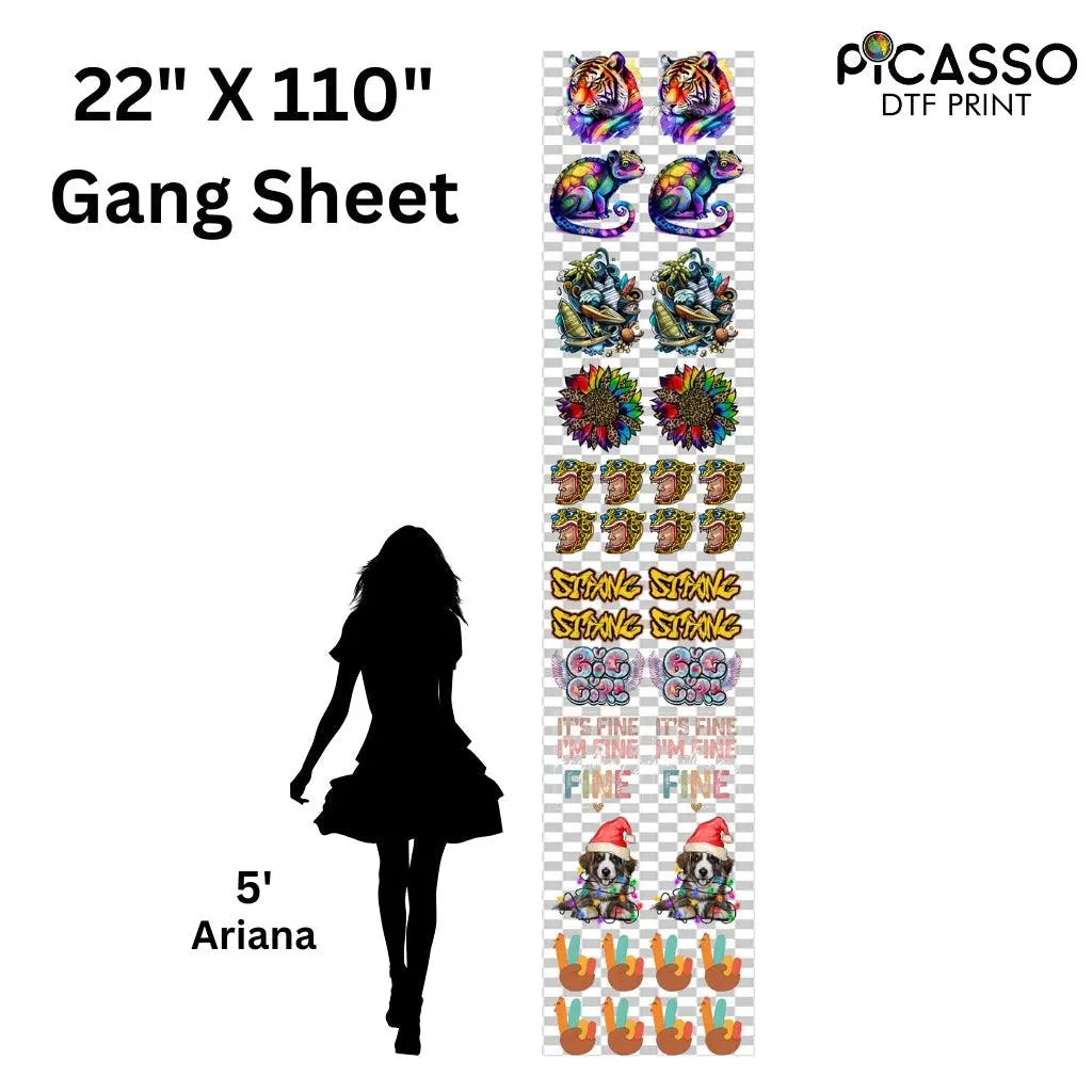 Custom Gang Sheet DTF - Upload a Pre-Made Sheet - Picasso Print