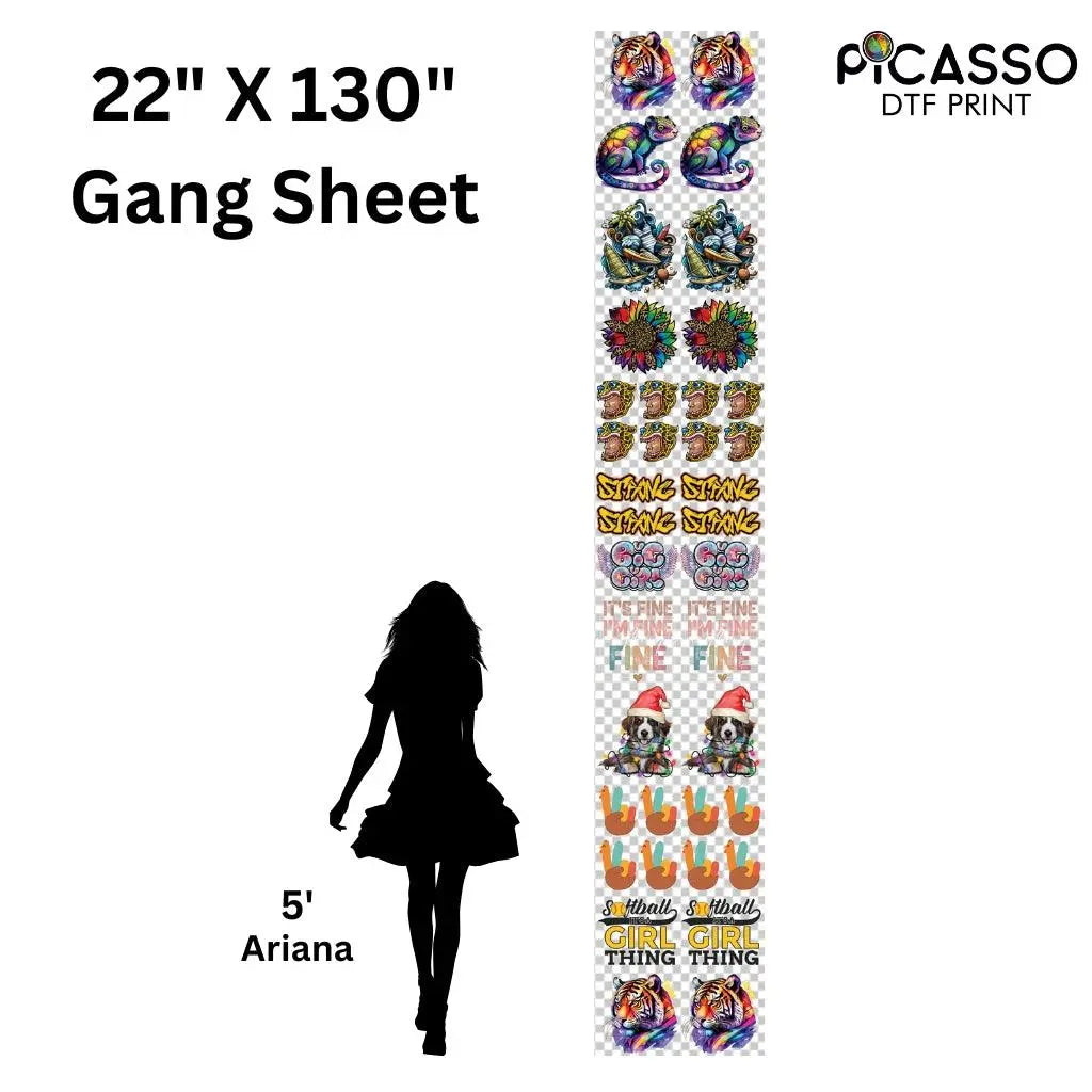 Custom Gang Sheet DTF - Upload a Pre-Made Sheet - Picasso Print