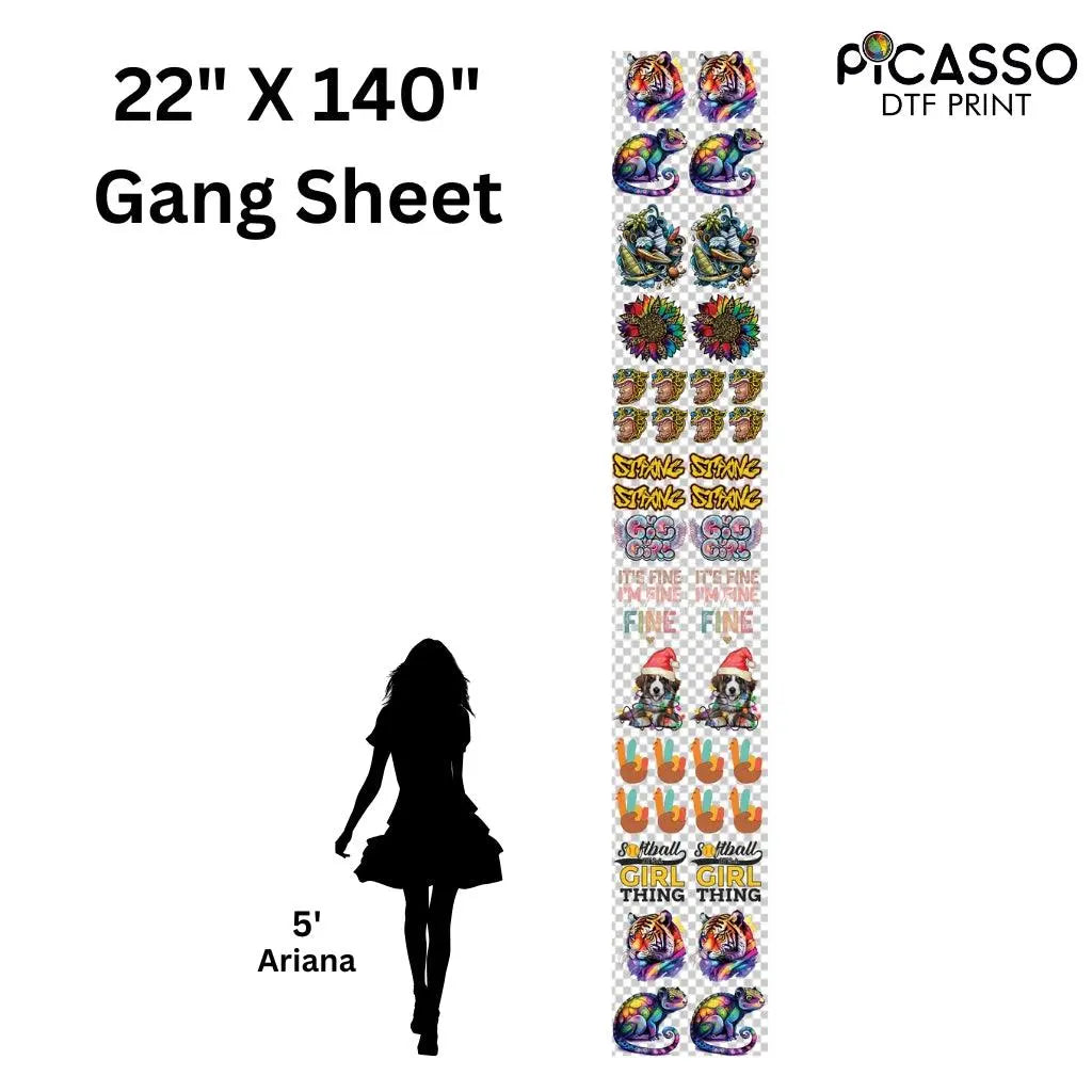 Custom Gang Sheet DTF - Upload a Pre-Made Sheet - Picasso Print