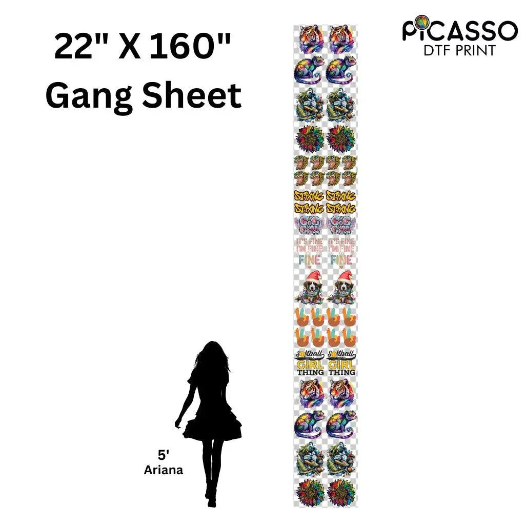 Custom Gang Sheet DTF - Upload a Pre-Made Sheet - Picasso Print