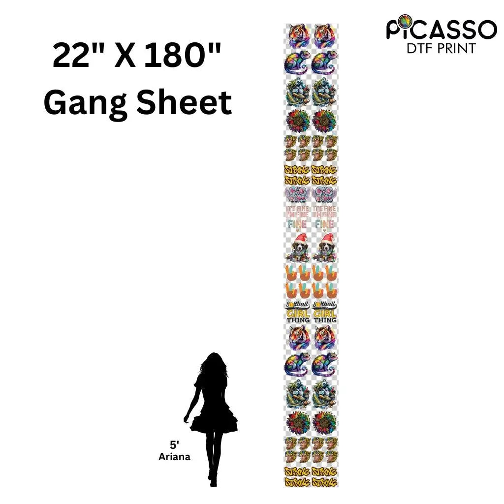Custom Gang Sheet DTF - Upload a Pre-Made Sheet - Picasso Print