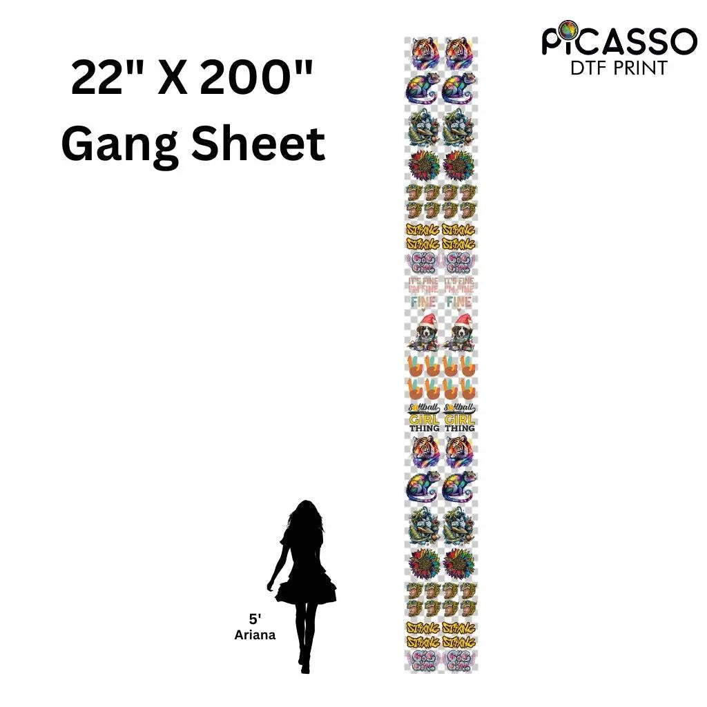 Custom Gang Sheet DTF - Upload a Pre-Made Sheet - Picasso Print