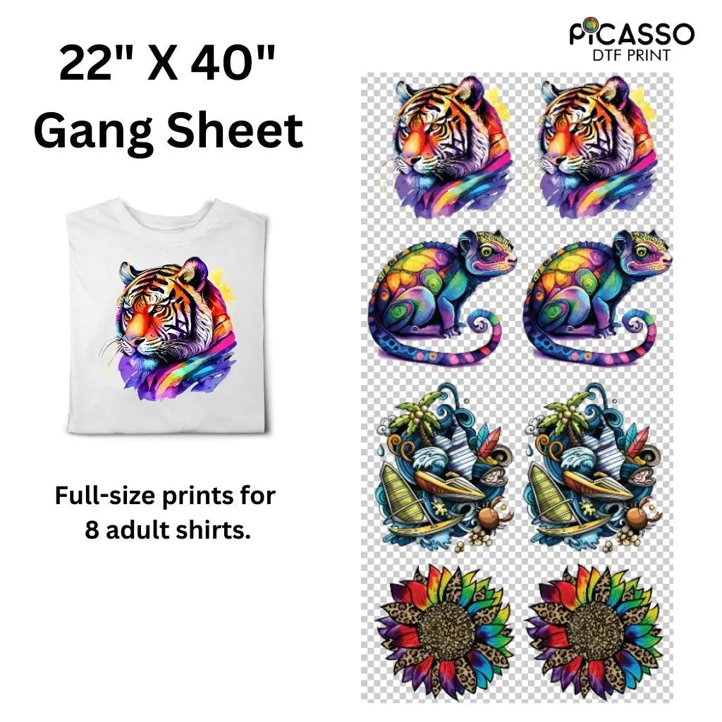 Custom Gang Sheet DTF - Upload a Pre-Made Sheet - Picasso Print
