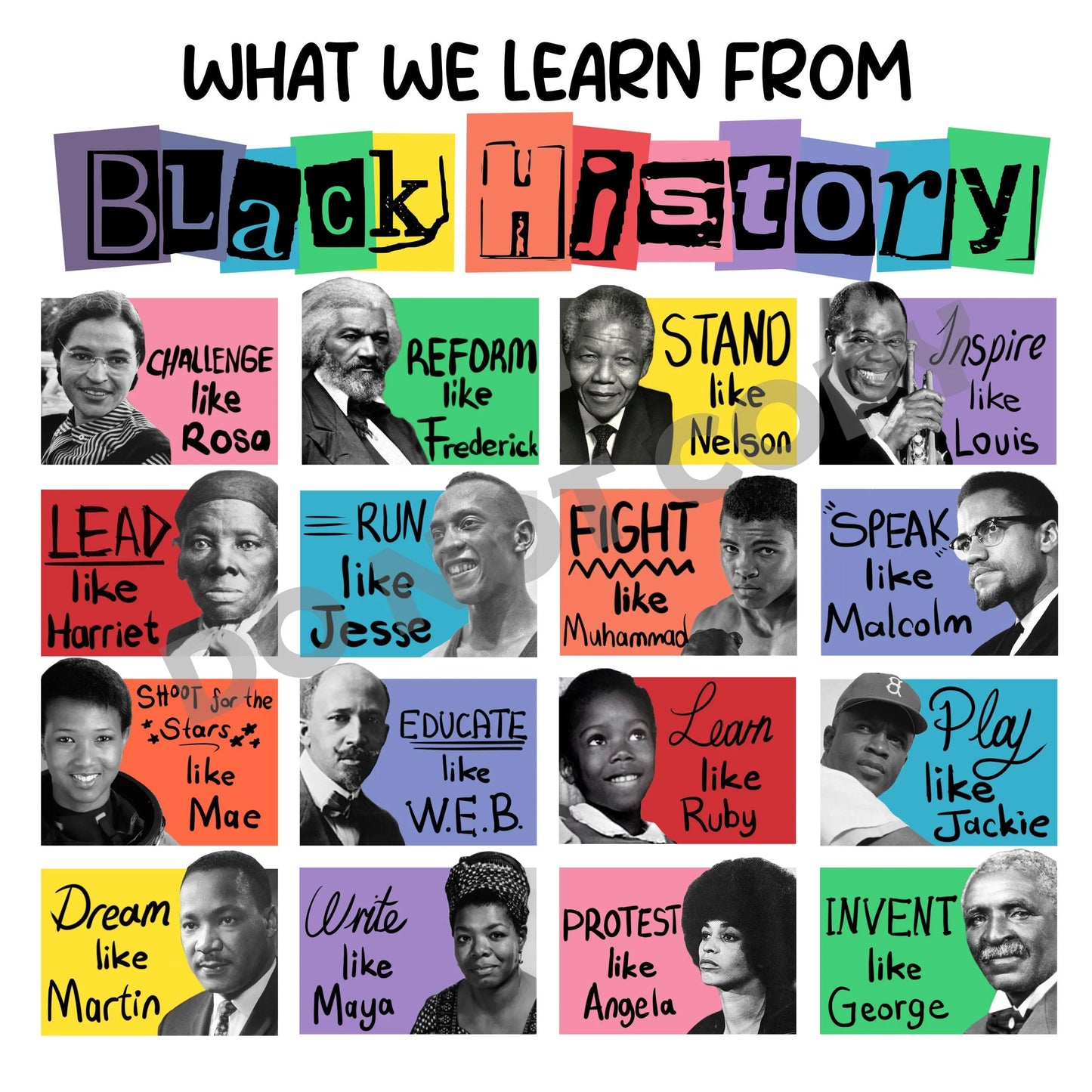 What We Learn From Black History - Picasso Print