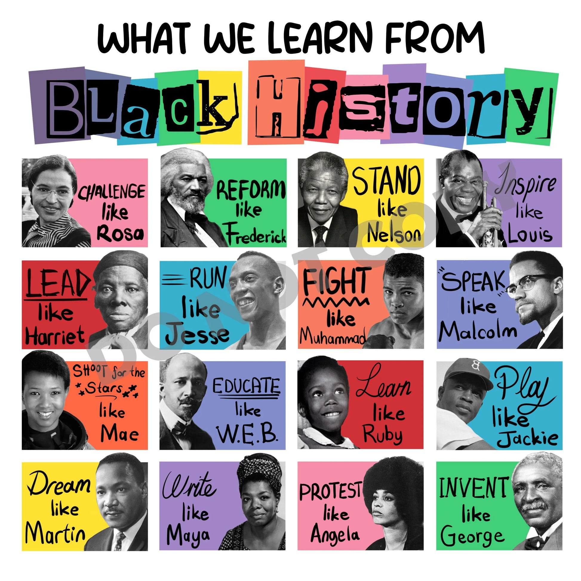 What We Learn From Black History - Picasso Print