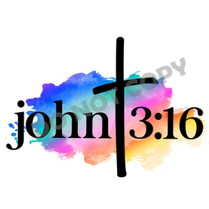 John 3:16 -DTF Transfer - Picasso Print