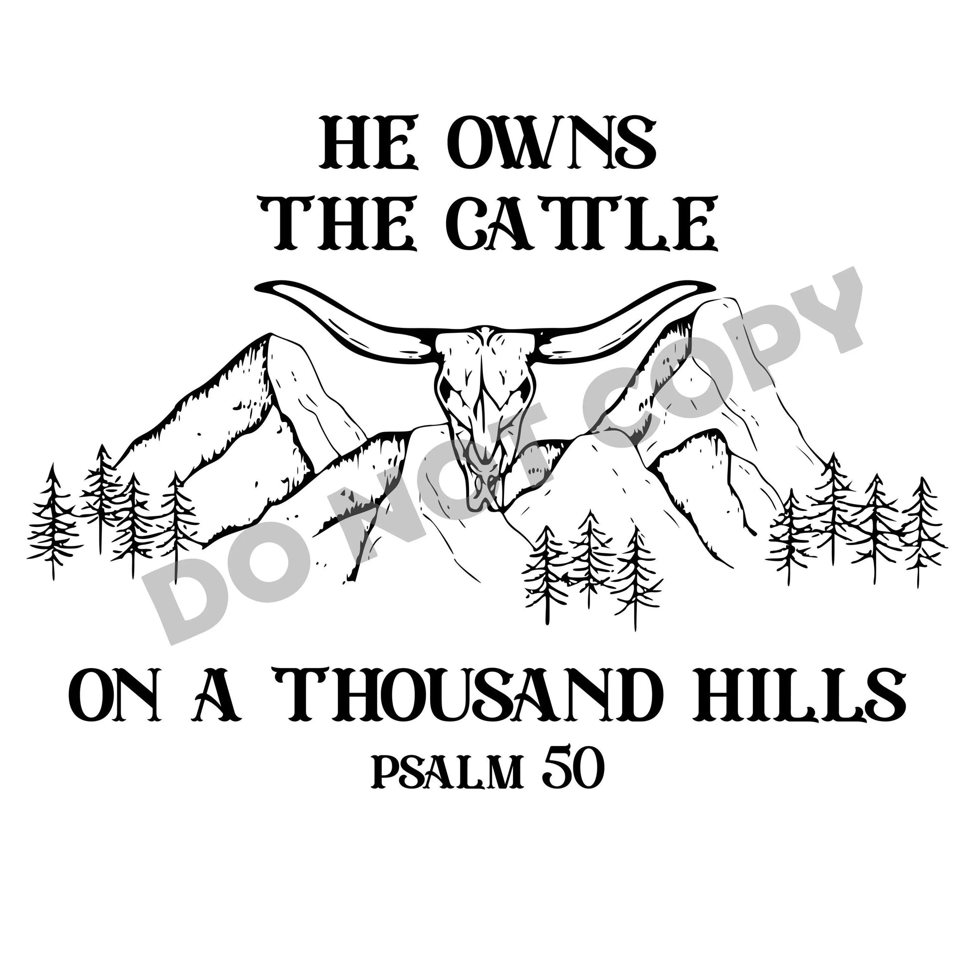He Owns The Gattle -DTF Transfer - Picasso Print