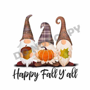 Thanksgiving Happy Fall Y'all -DTF Transfer - Picasso Print