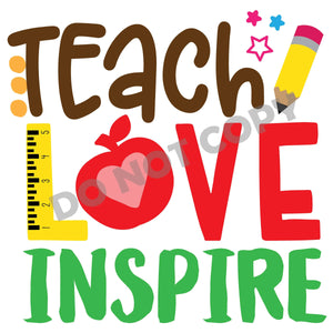 Teacher Love Inspire -DTF Transfer - Picasso Print