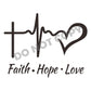 Faith Hope Love -DTF Transfer - Picasso Print