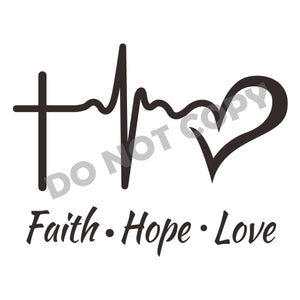 Faith Hope Love -DTF Transfer - Picasso Print