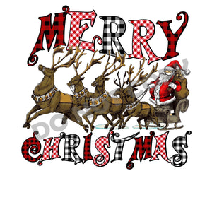Merry Reindeer -DTF Transfer - Picasso Print