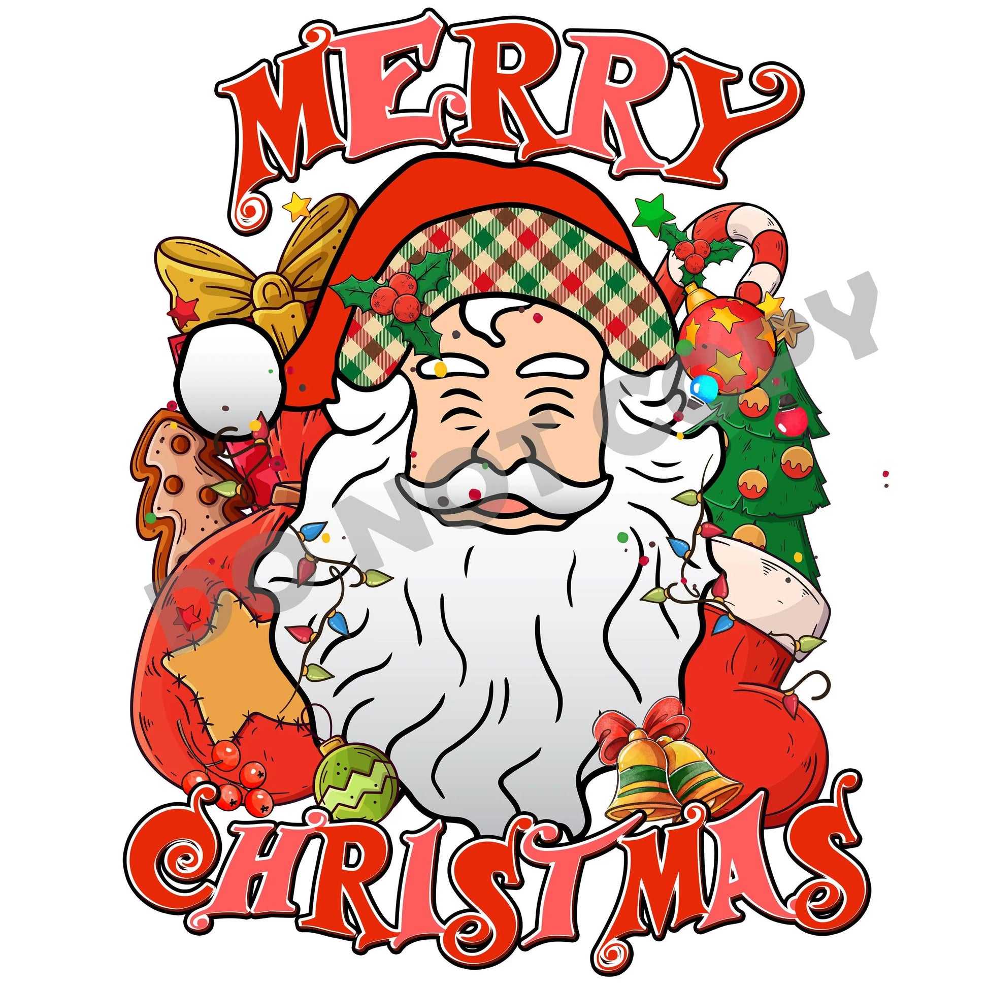 Merry Christmas Santa -DTF Transfer - Picasso Print