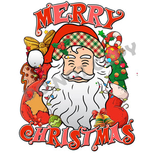Merry Christmas Santa -DTF Transfer - Picasso Print