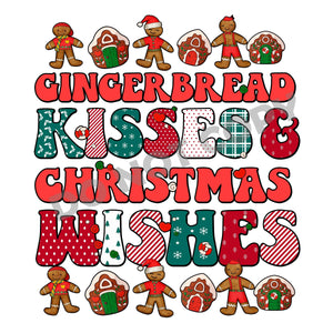 Gingerbread Kisses & Christmas Wishes -DTF Transfer - Picasso Print