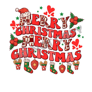 Merry Christmas Merry Christmas -DTF Transfer - Picasso Print