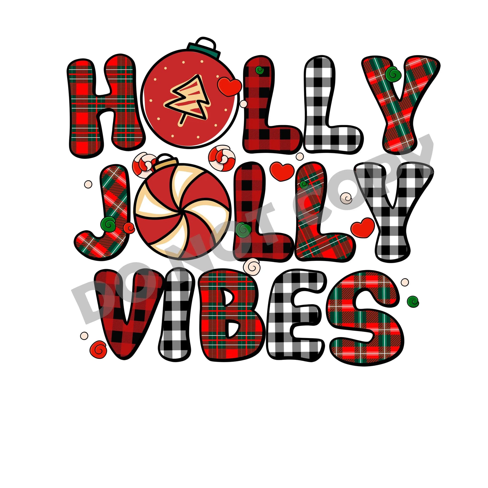 Holly Jolly Vibes -DTF Transfer - Picasso Print