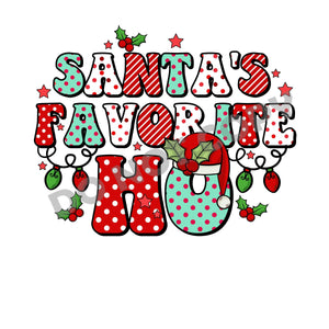 Santa's Favorite Ho -DTF Transfer - Picasso Print