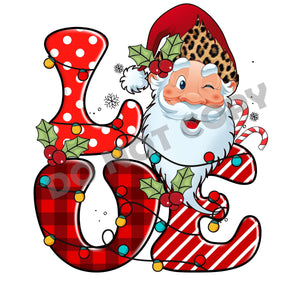 Christmas Love Santa -DTF Transfer - Picasso Print