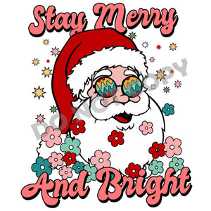 Stay Merry And Bright -DTF Transfer - Picasso Print