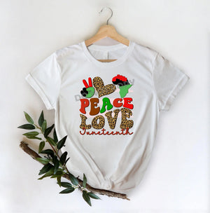 Peace Love Juneteenth -DTF Transfer - Picasso Print