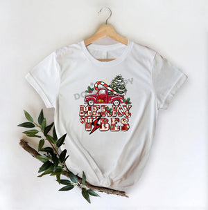 Vintage Merry Vibes -DTF Transfer - Picasso Print