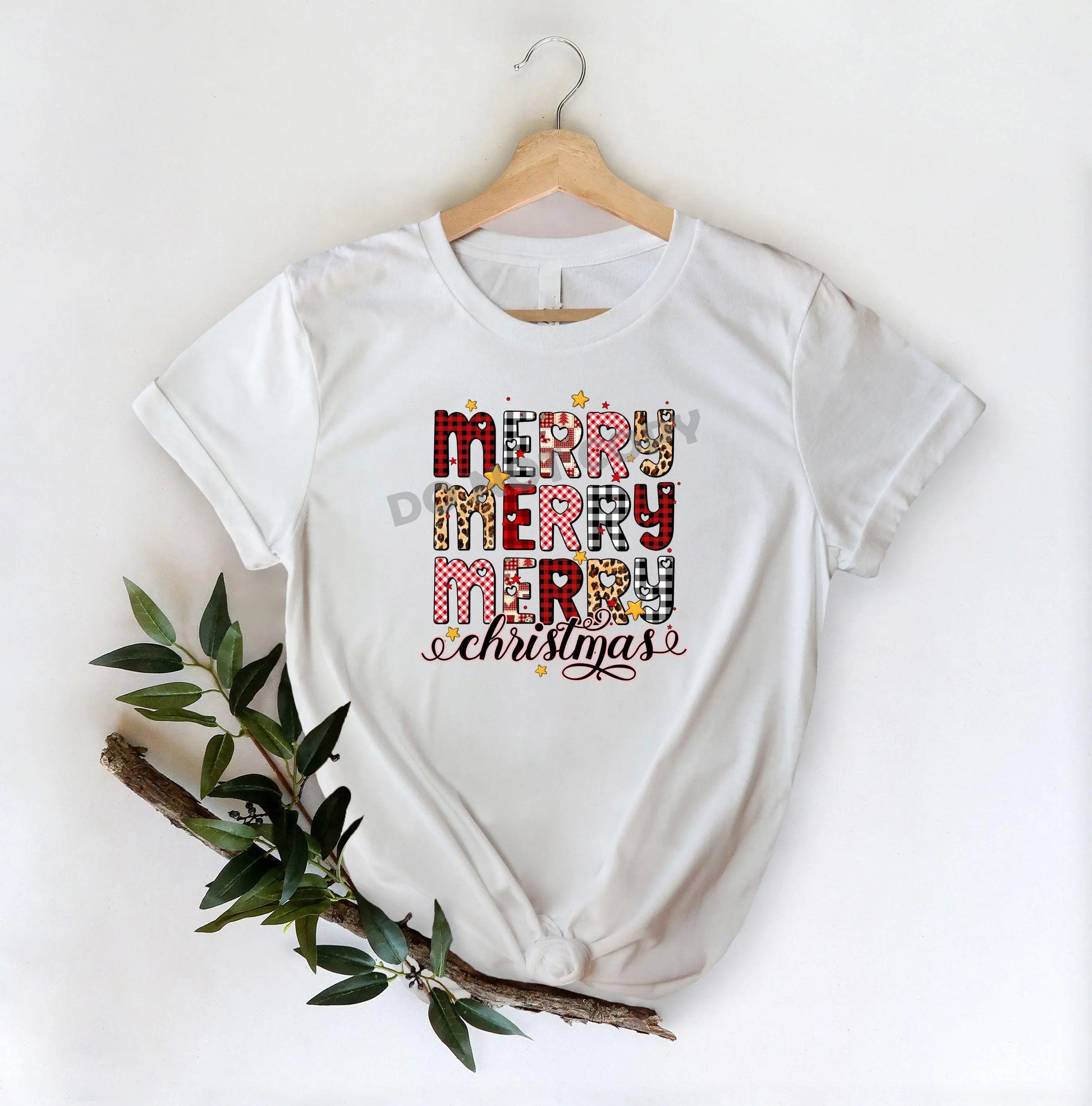 Merry Merry Merry Christmas -DTF Transfer - Picasso Print