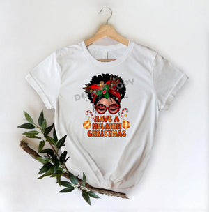 Have A Melanin Christmas -DTF Transfer - Picasso Print