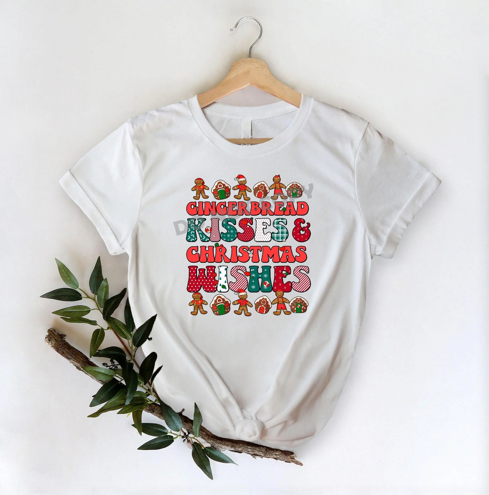 Gingerbread Kisses & Christmas Wishes -DTF Transfer - Picasso Print