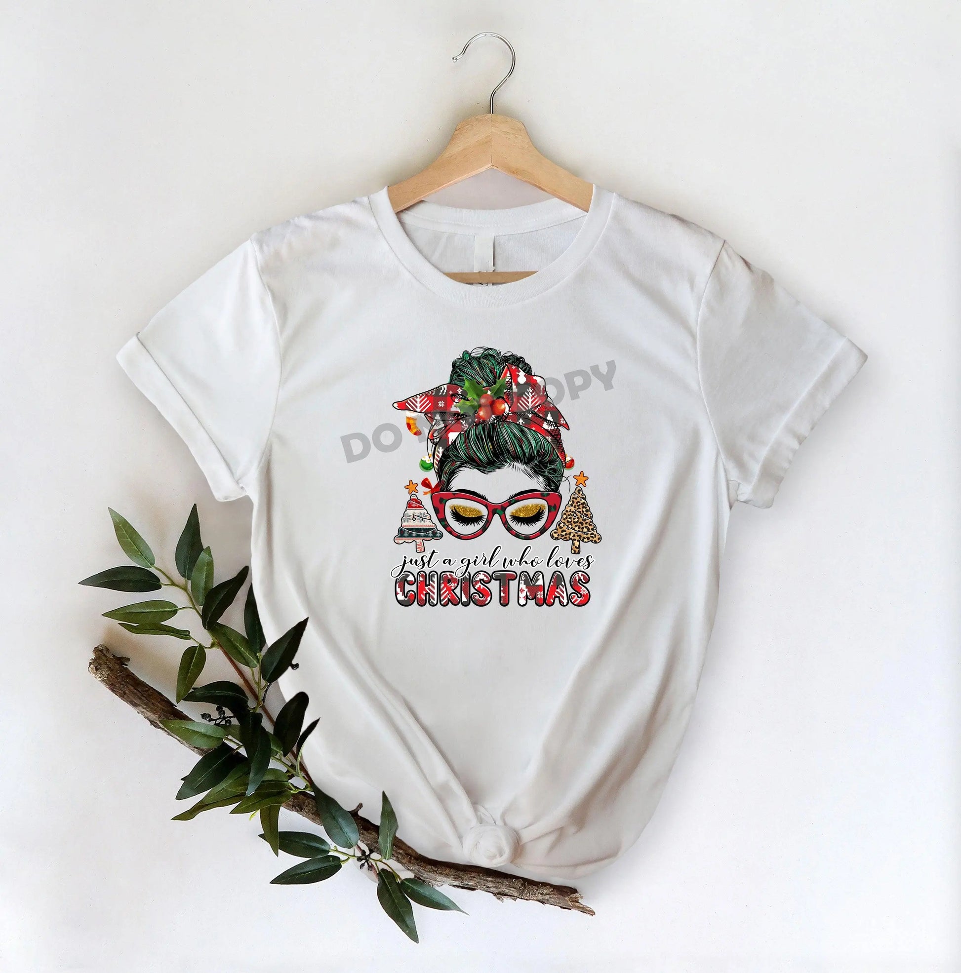 Just A Girl Who Loves Christmas -DTF Transfer - Picasso Print