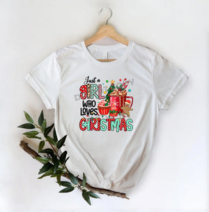 Just A Girl Who Loves Chrsitmas -DTF Transfer - Picasso Print