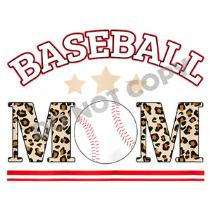 Baseball Mom Leopard -DTF Transfer - Picasso Print