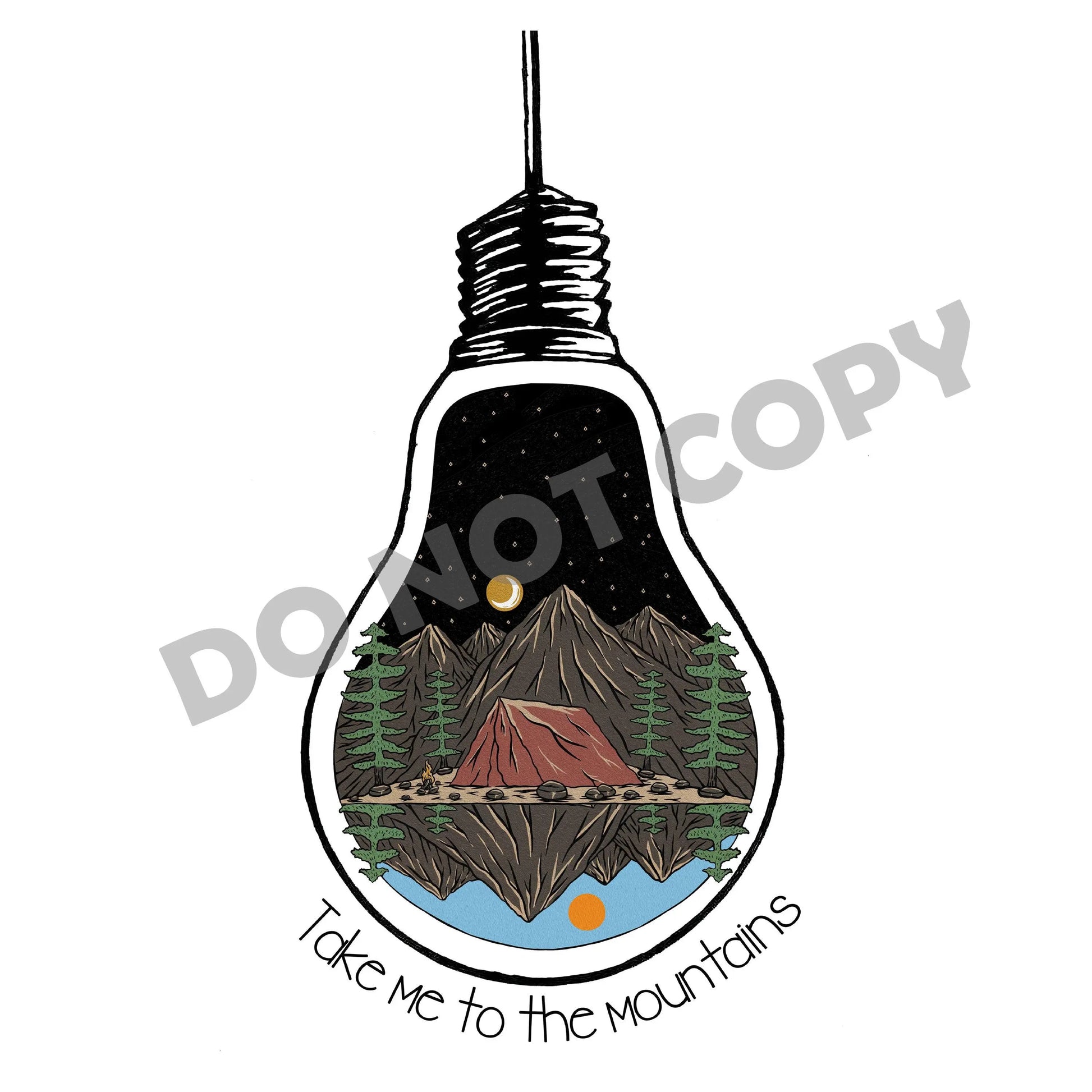 Take Me To The Mountains - DTF Transfer - Picasso Print