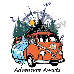 Adventure Awaits - DTF Transfer - Picasso Print