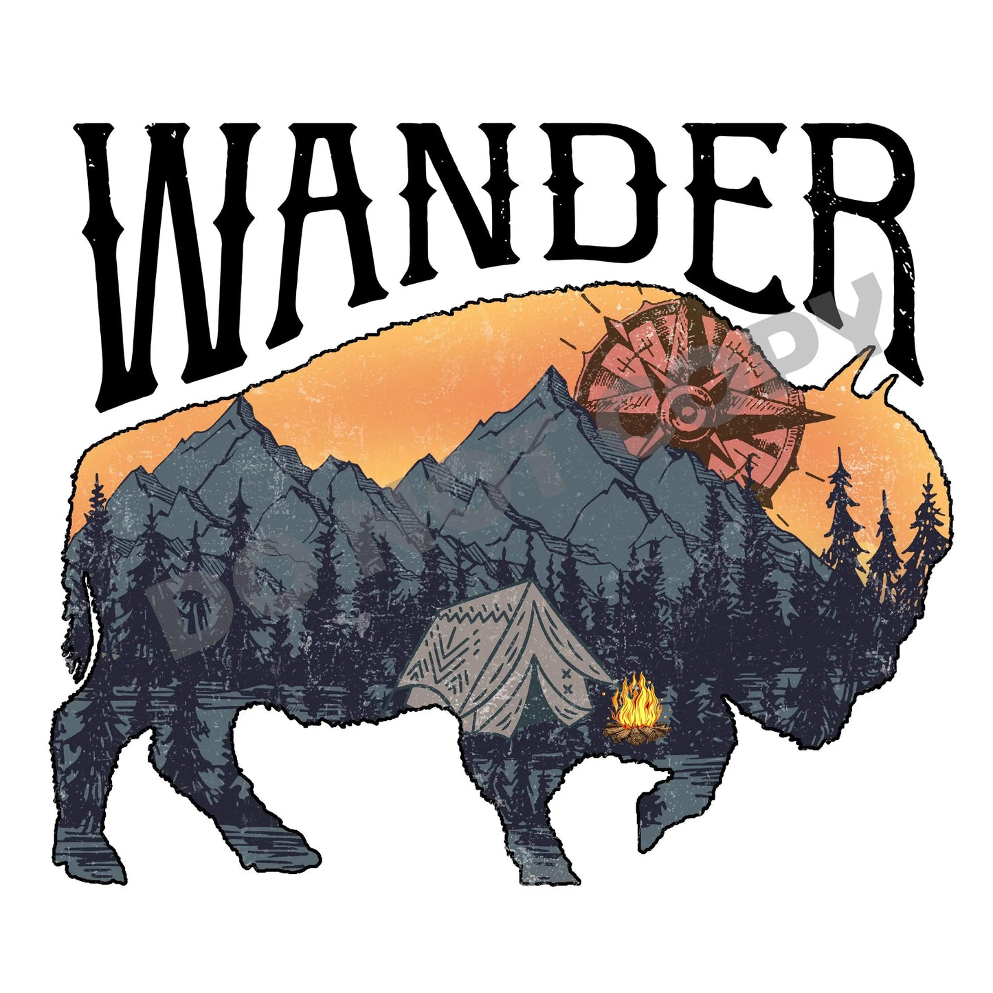 Wander - DTF Transfer - Picasso Print
