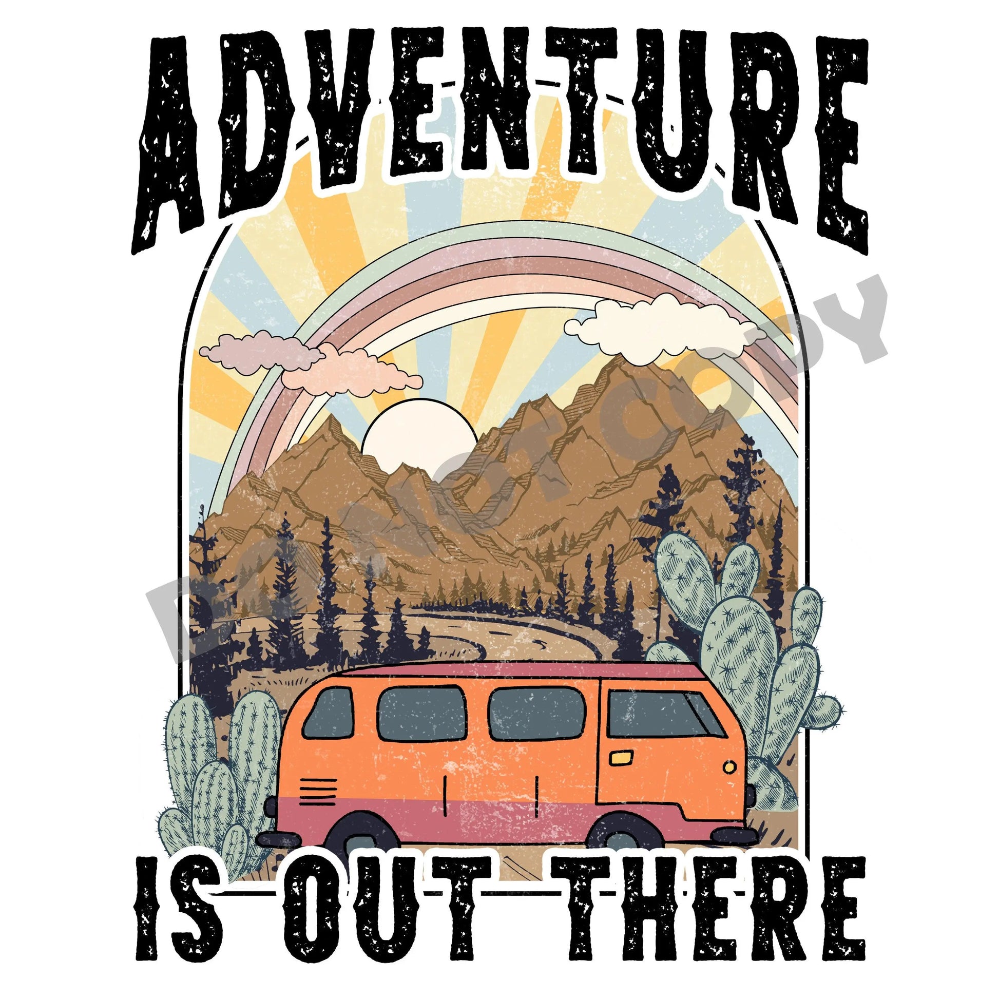 Adventure Is Out There - DTF Transfer - Picasso Print