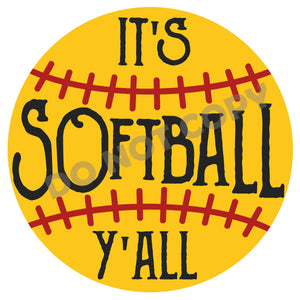 It's Softball Y'all -DTF Transfer - Picasso Print