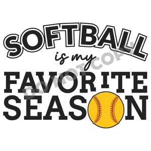 Softball Is My Favorite Season - DTF Transfer - Picasso Print