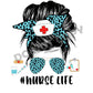 Nurse Life Blue Leopard - DTF Transfer - Picasso Print