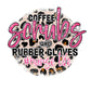 Coffee Scrubs And Rubber Gloves - DTF Transfer - Picasso Print