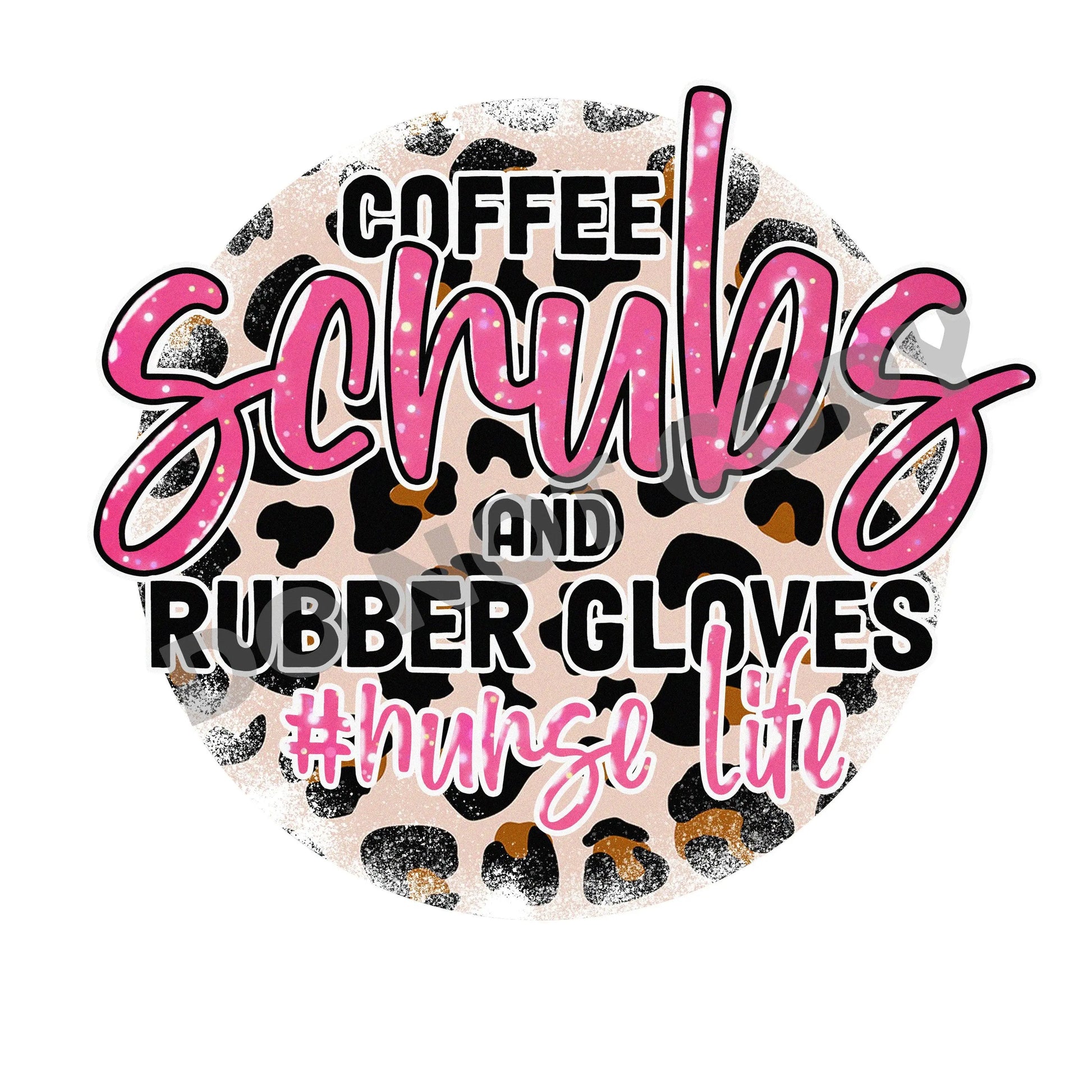 Coffee Scrubs And Rubber Gloves - DTF Transfer - Picasso Print