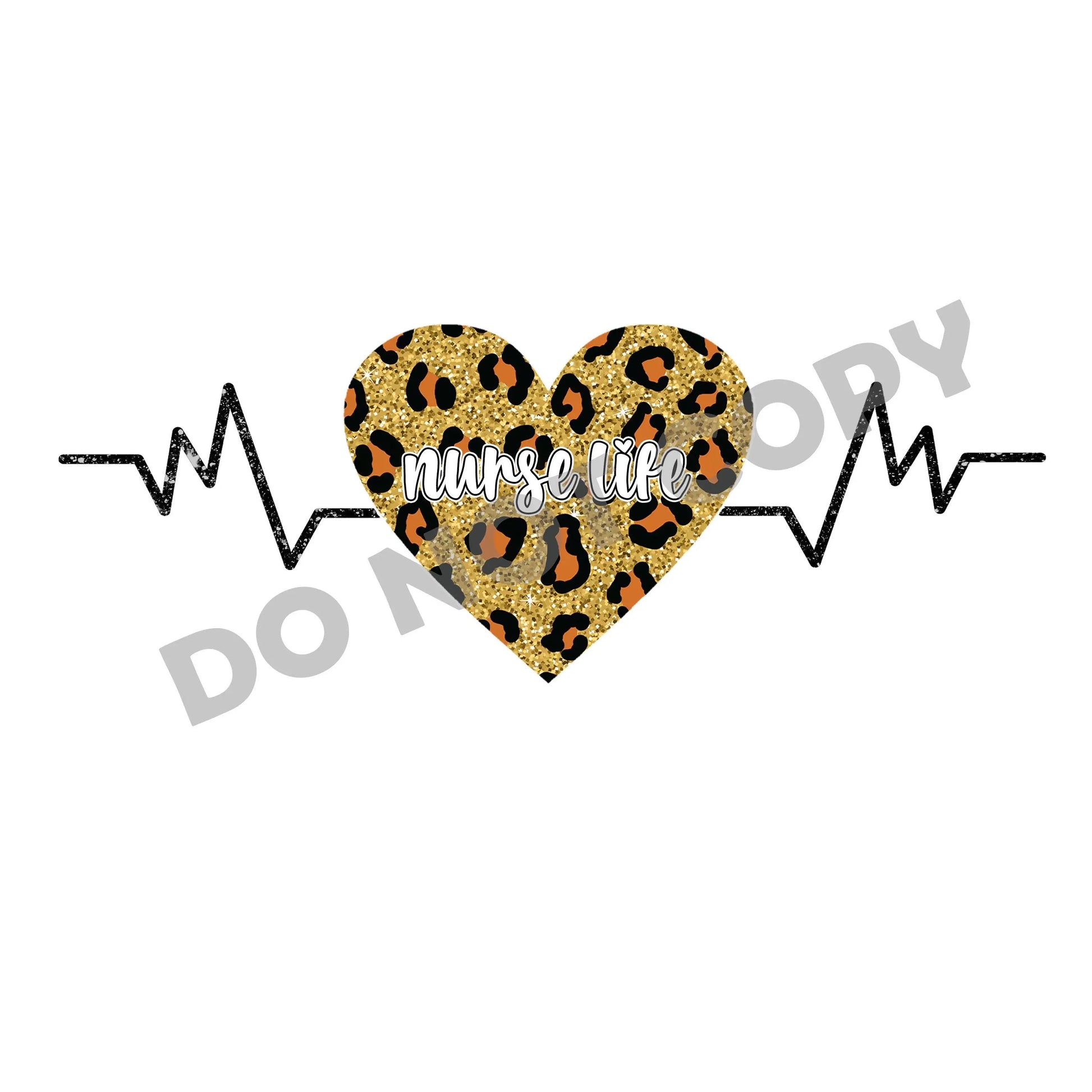 Nurse Life Heart - DTF Transfer - Picasso Print