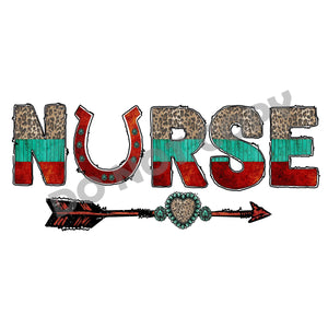 Nurse Leopard Font - DTF Transfer - Picasso Print